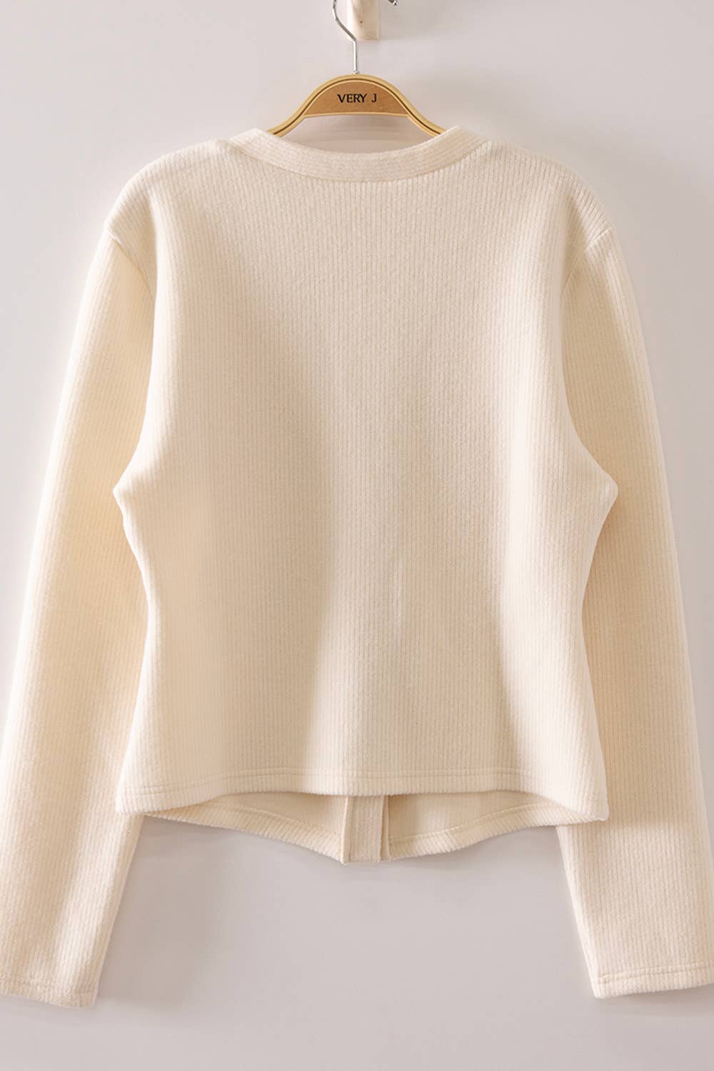 Aria Ribbed V-Neck Cardigan
