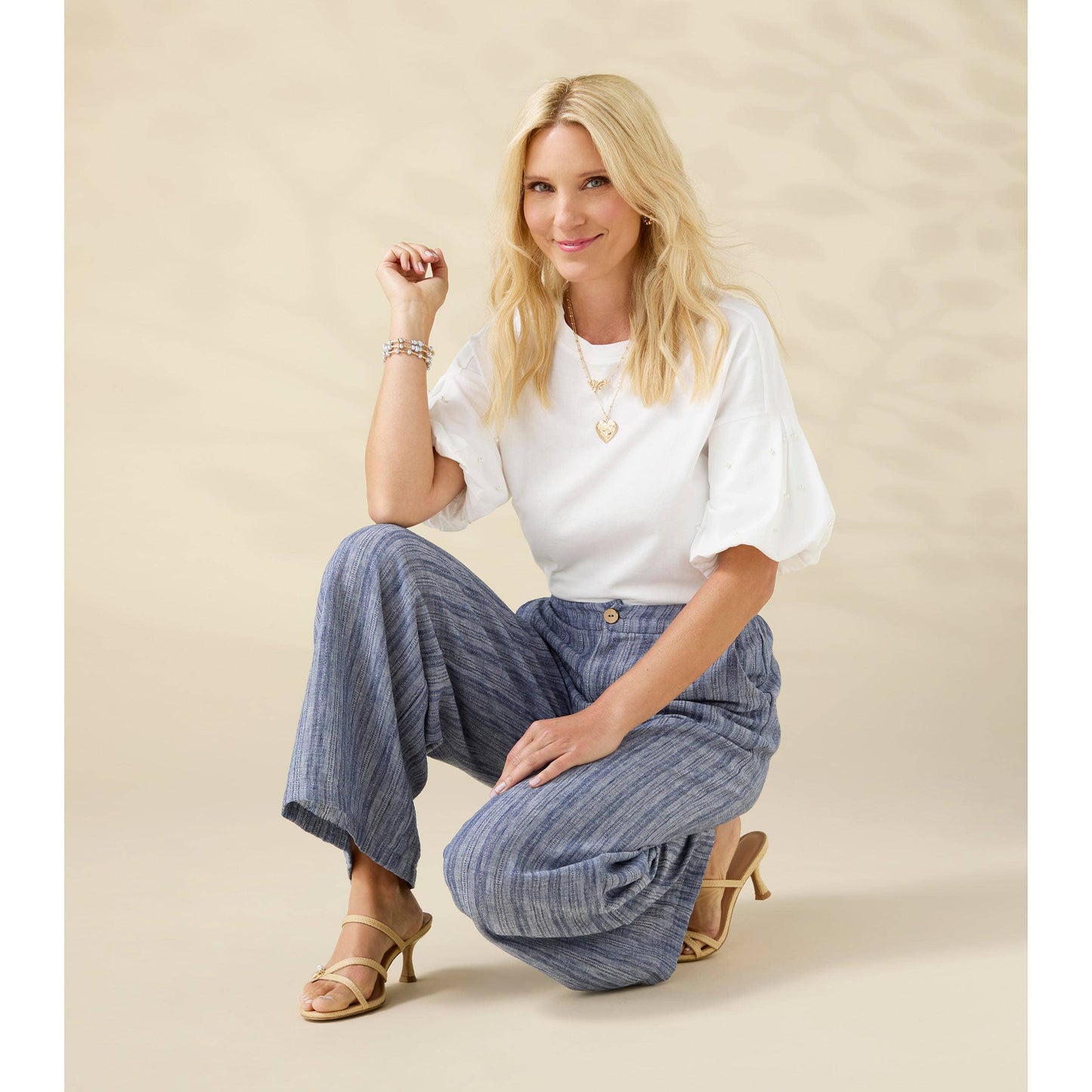 Camille Top with Pearl Puff Sleeve