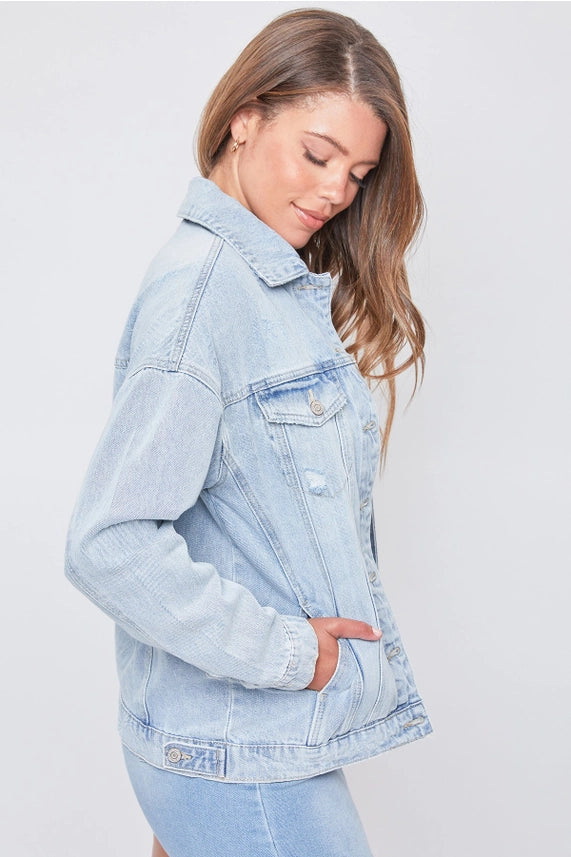 Olive Oversized Denim Jacket