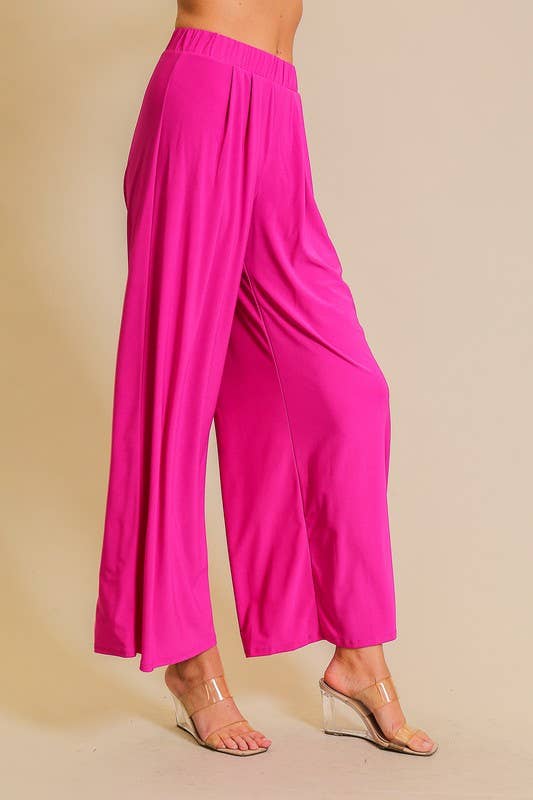 Heather High Waisted Wide Leg Pants