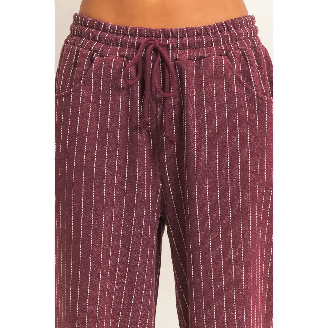Paisley Pinstripe Sweatpants