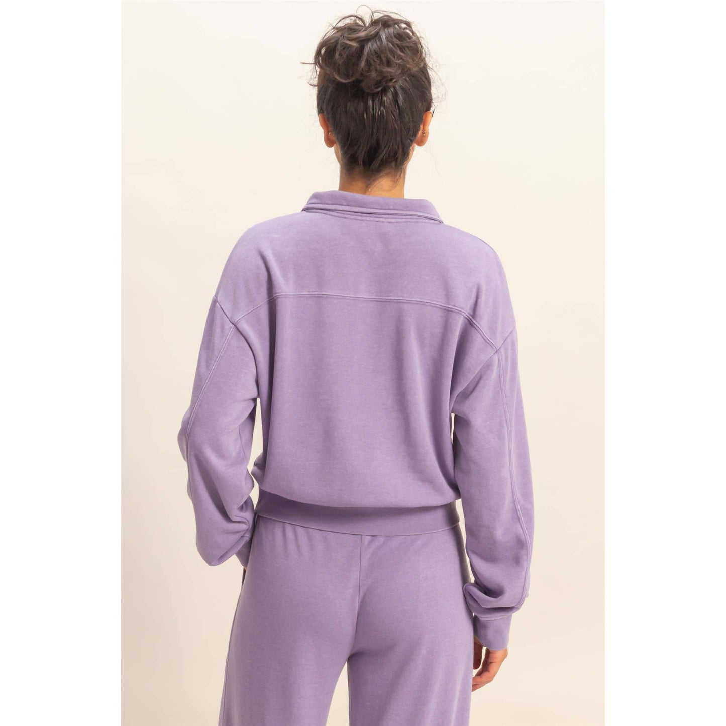 Half-Zip Burnout French Terry Pullover