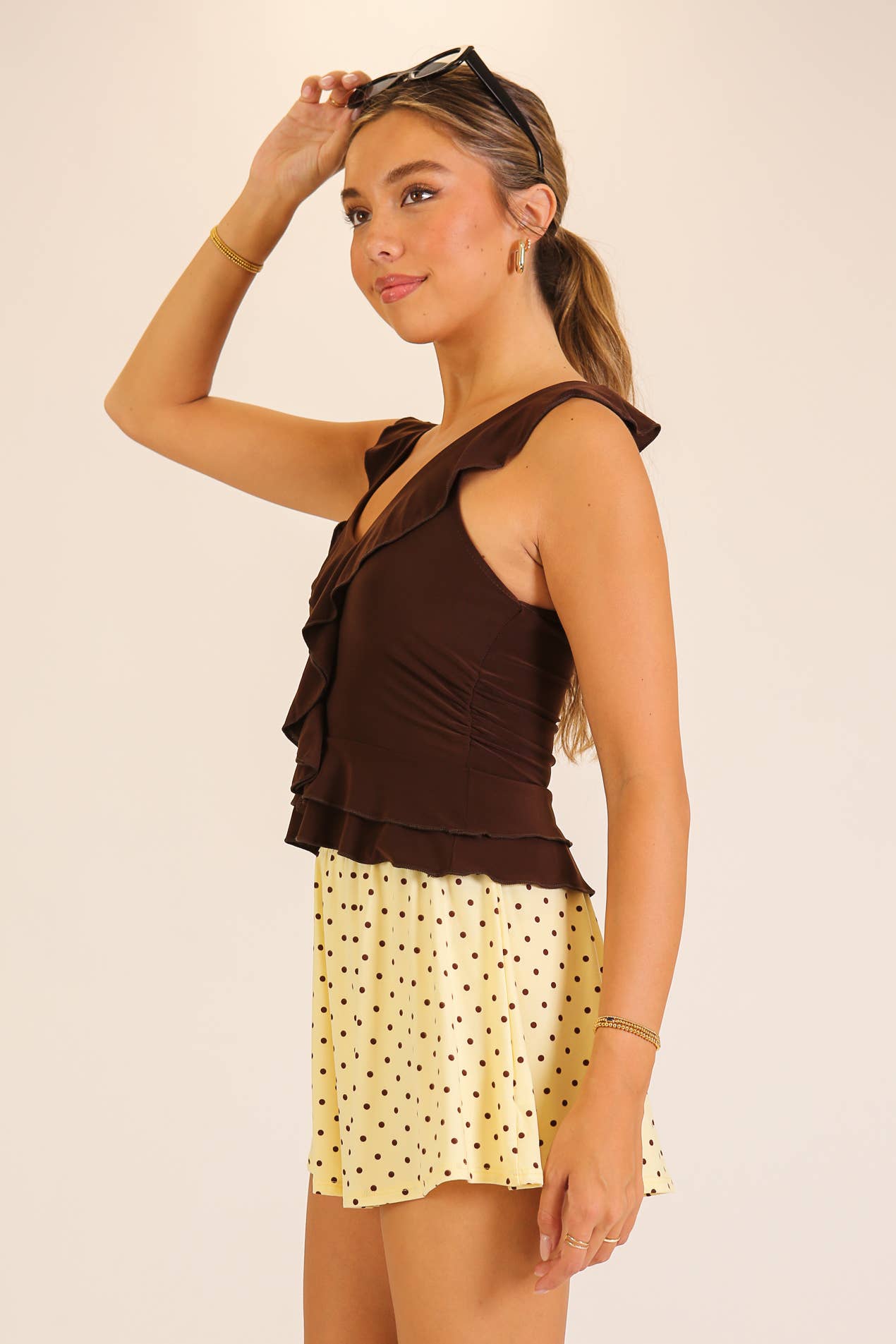 Mia Ruffle Trim Top