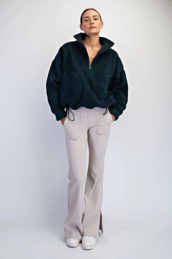 Mila Sherpa Mock Neck