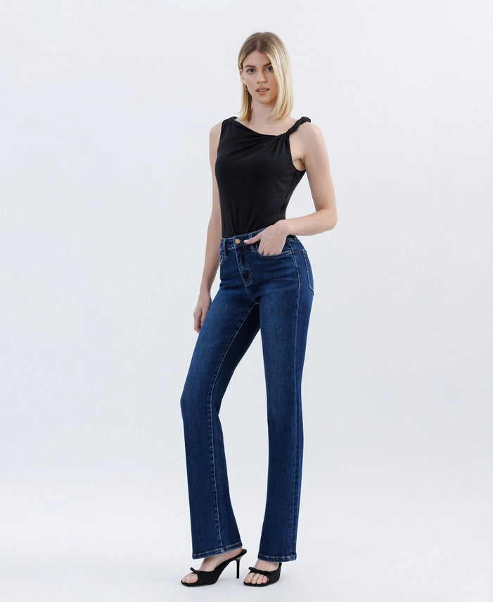 Tummy Control High Rise Full Length Bootcut Jeans