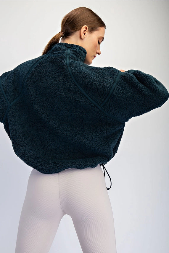 Mila Sherpa Mock Neck