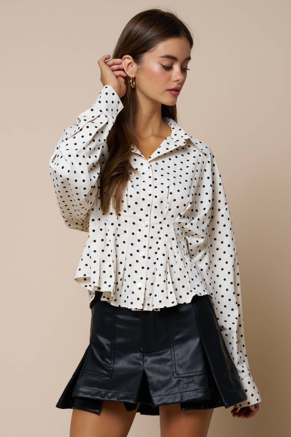 Clarke Pleated Button Up