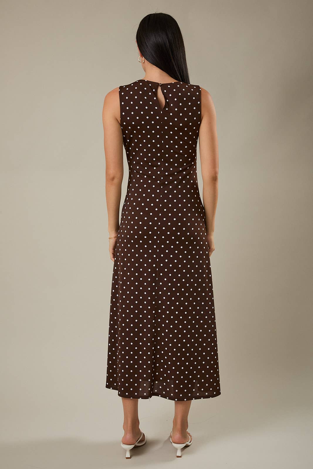Paisley Polka Dot Midi Dress
