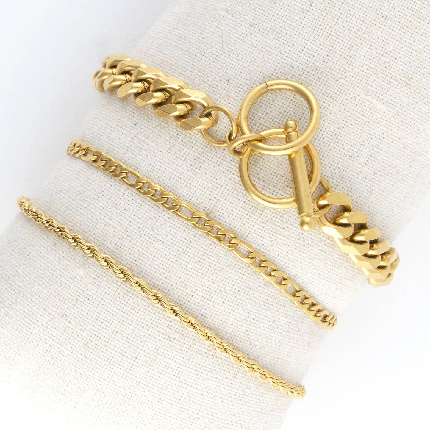 Waterproof Bracelets Narelle Figaro Chain Trio Set