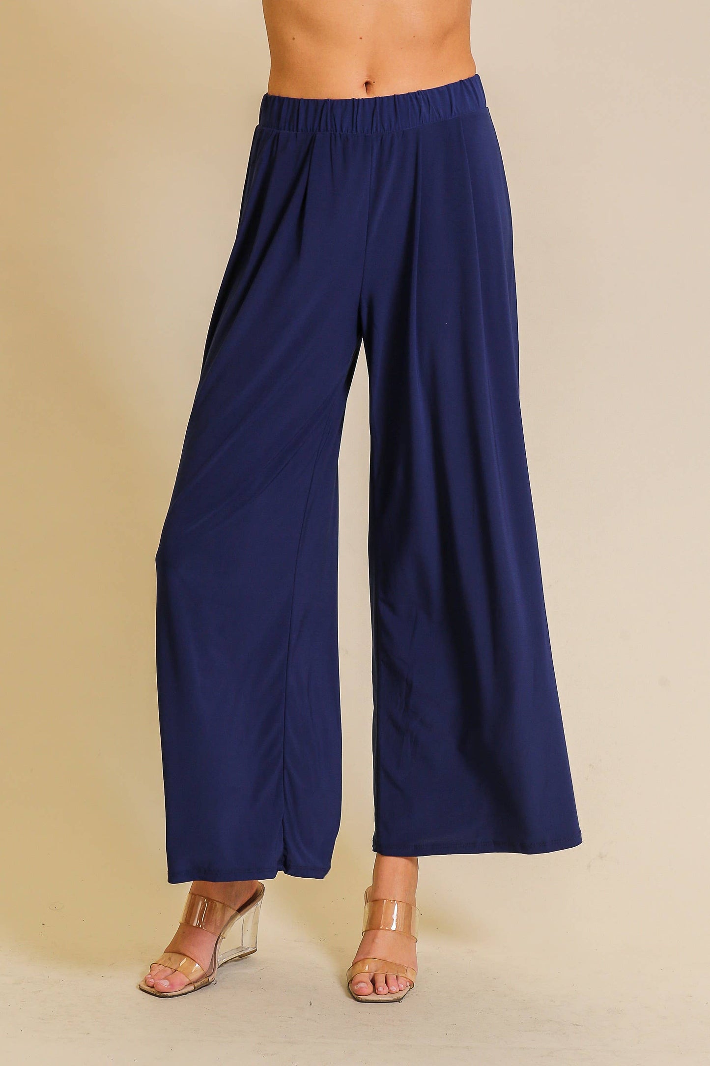 Heather High Waisted Wide Leg Pants