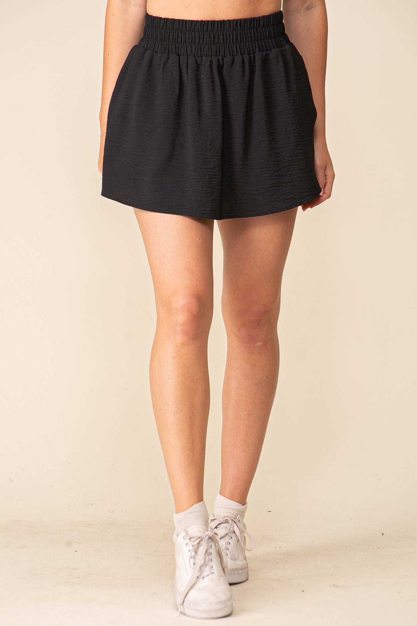 Shaley Smocked High Waisted Skort