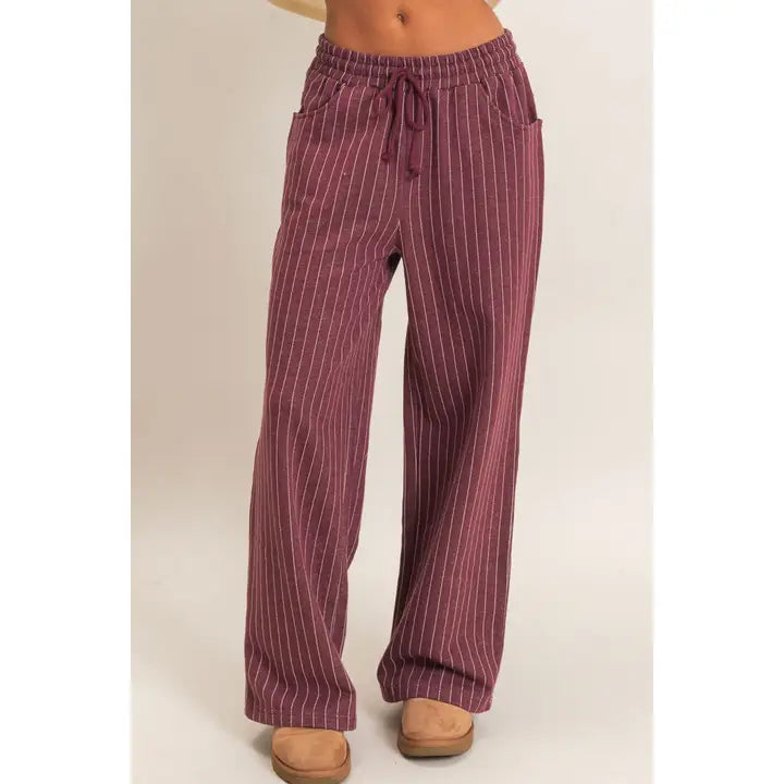 Paisley Pinstripe Sweatpants