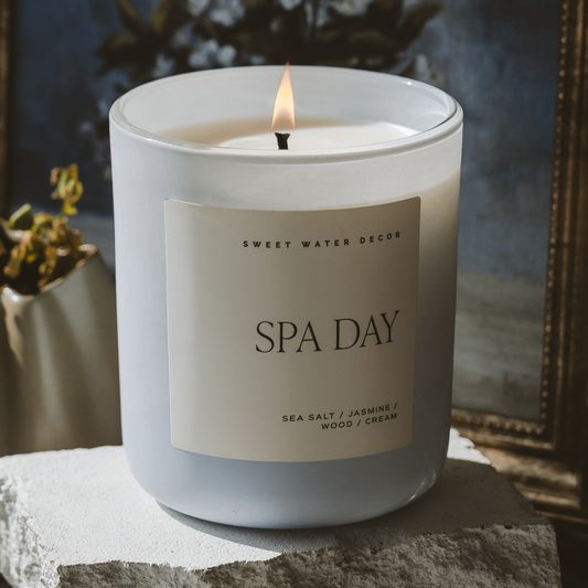 *NEW* Spa Day 15 oz Soy Candle, Matte Jar - Spring Decor