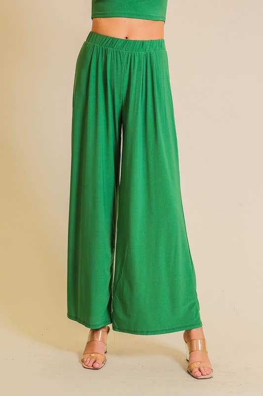 Heather High Waisted Wide Leg Pants