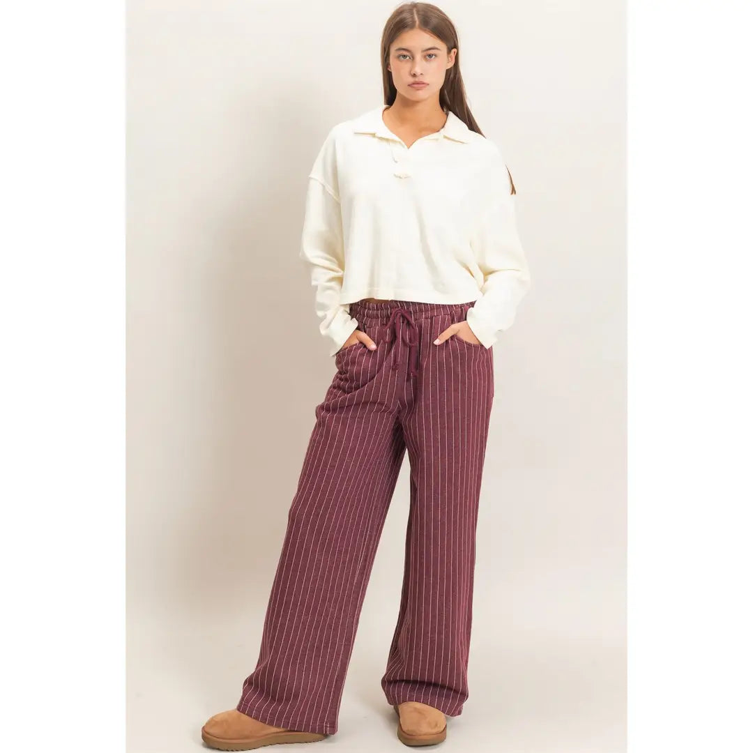 Paisley Pinstripe Sweatpants