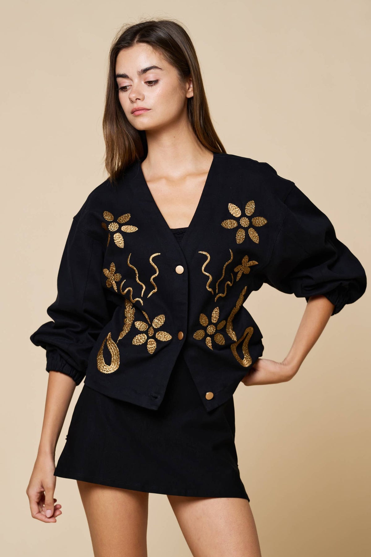 Stevie Embroidered Button-Down