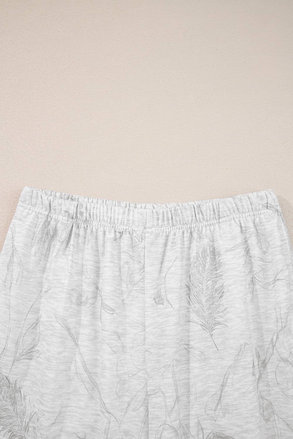 Abstract Print Loose Drop Sleeve Hoodie and Pants Set