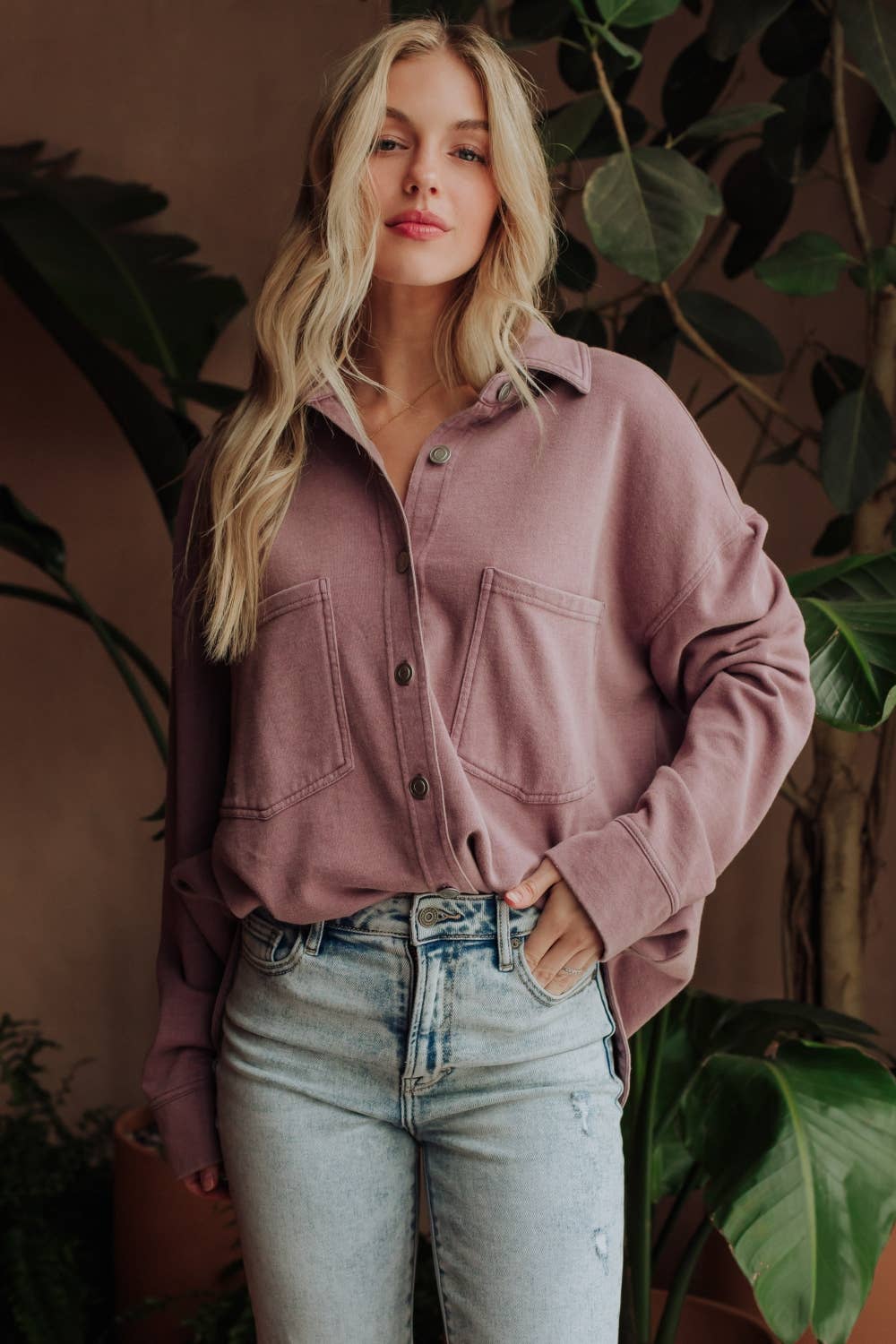 Miley Button Up