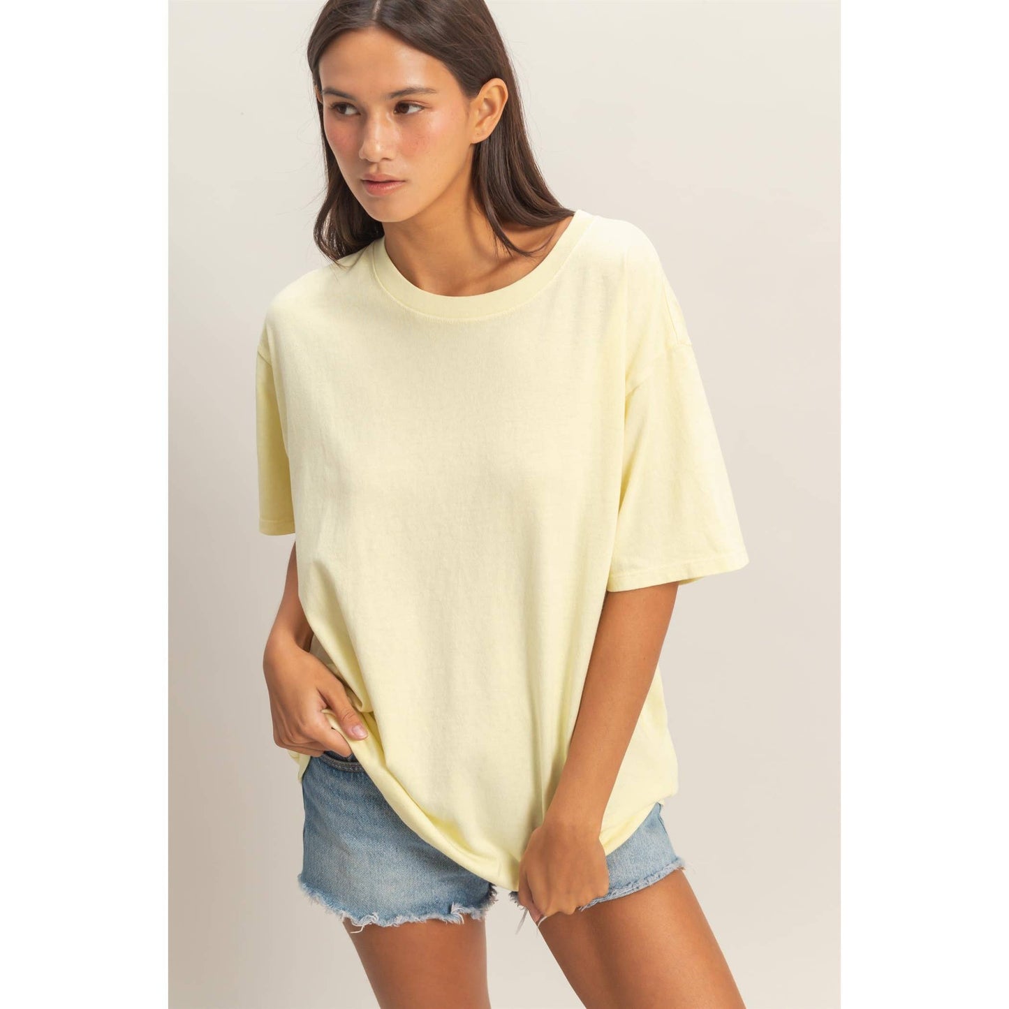 Pigment Dyed Crew Neck T-Shirt