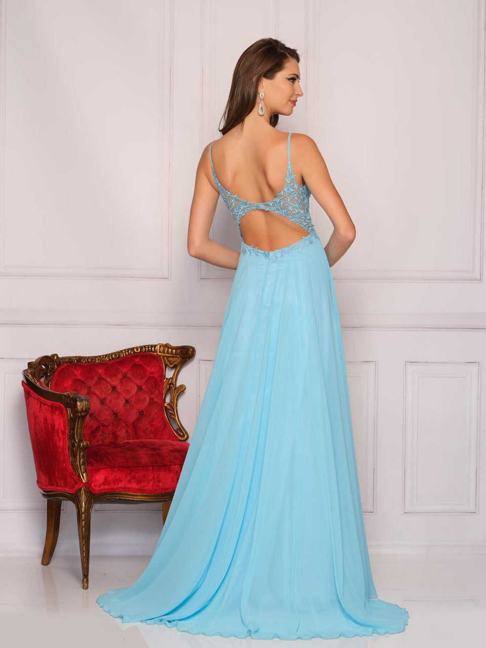 Dave & Johnny A Line Prom Style A10364 Size 4