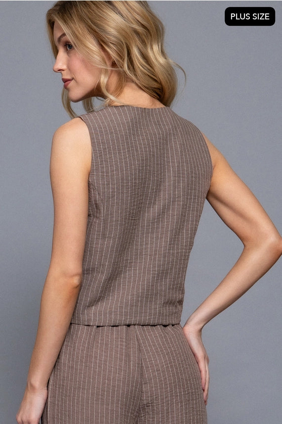 striped vest