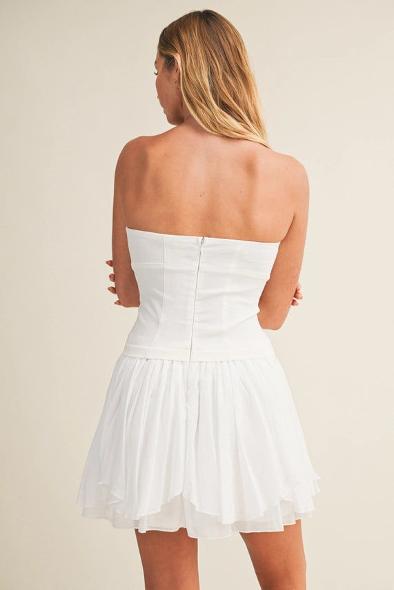Poppy Drop Waist Poplin Dress