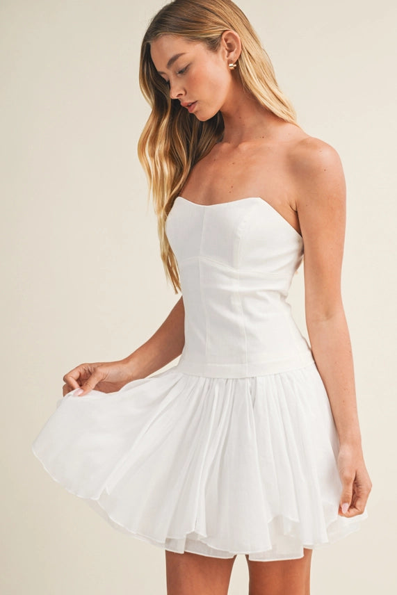 Poppy Drop Waist Poplin Dress