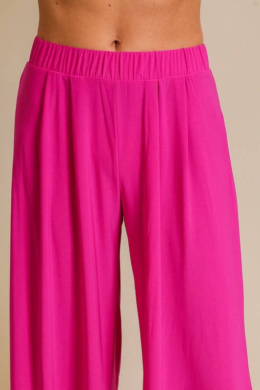 Heather High Waisted Wide Leg Pants