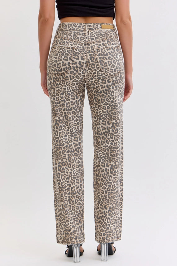 Lisa Leopard Dad Jeans