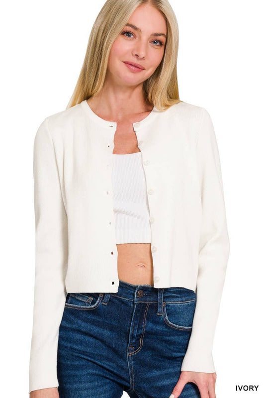 White cardigan