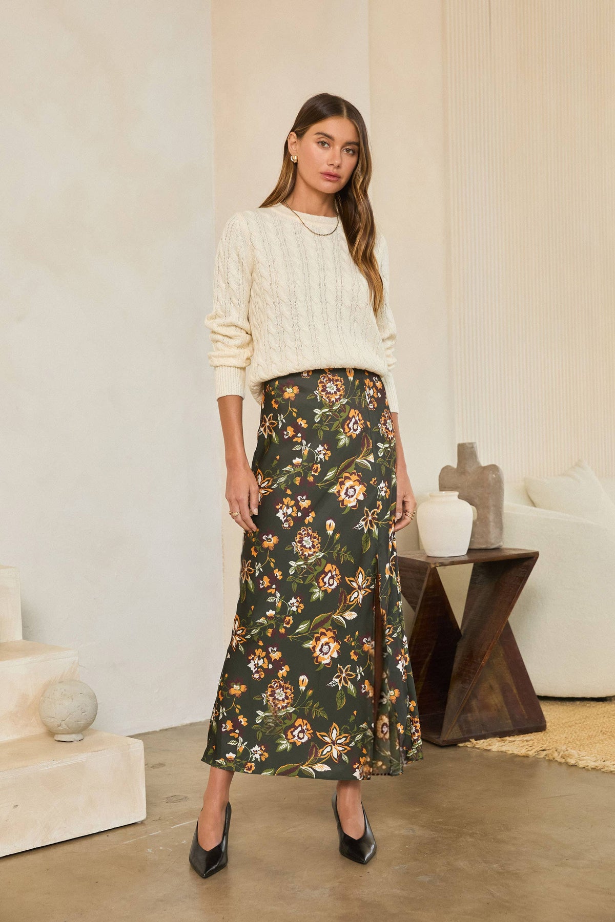 Lillian Satin Skirt
