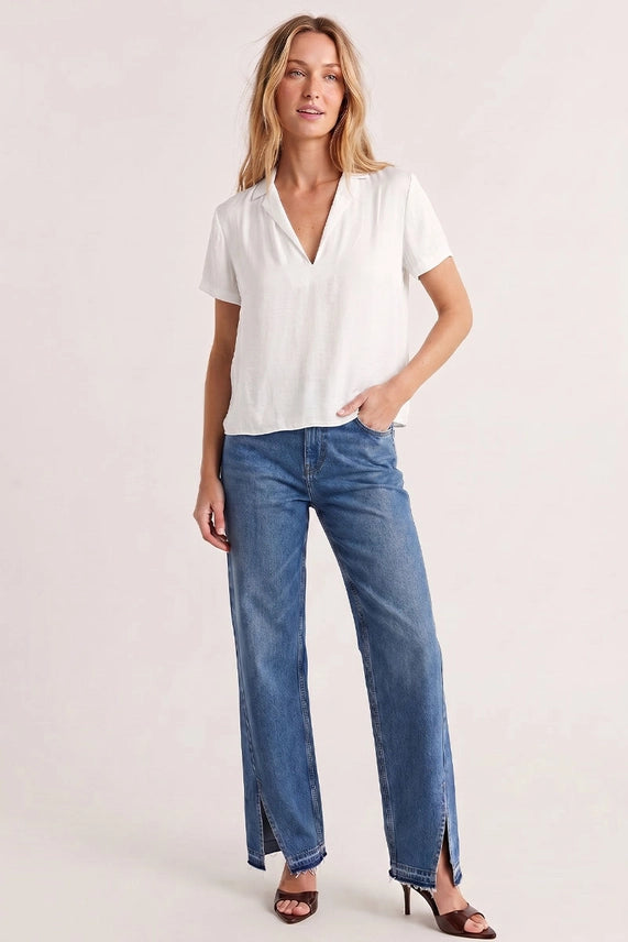Nova Notched Collar Blouse