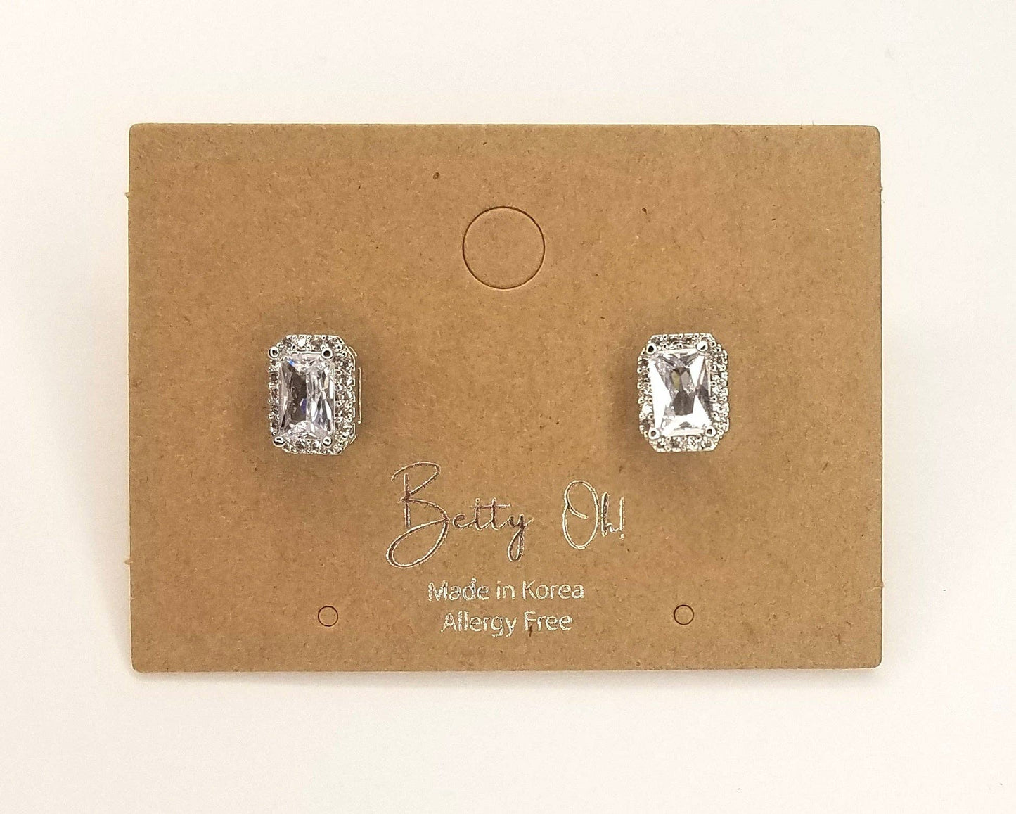 Rectangle Shape Post Earring