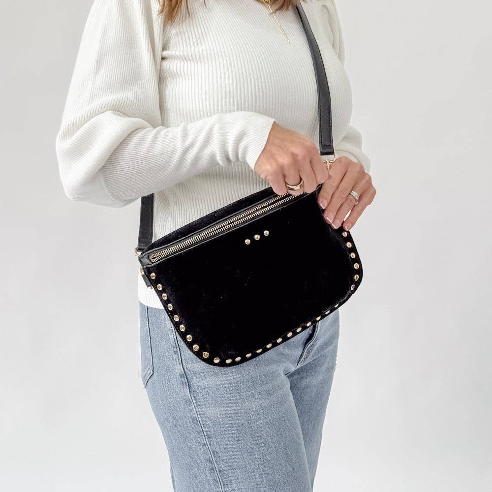 Sabrina Studded Suede Bum Bag - PREORDER