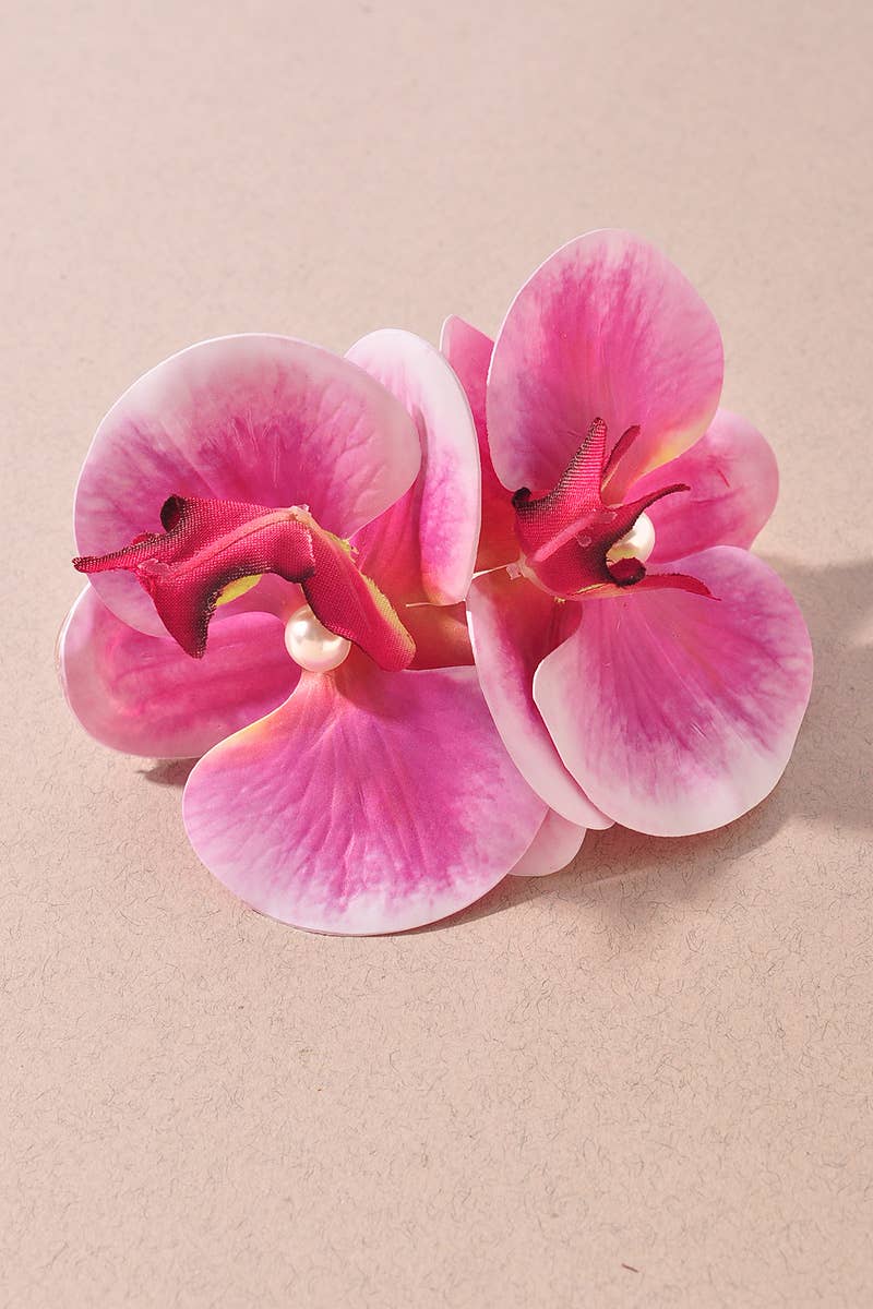 Orchid Flower Hair Clip