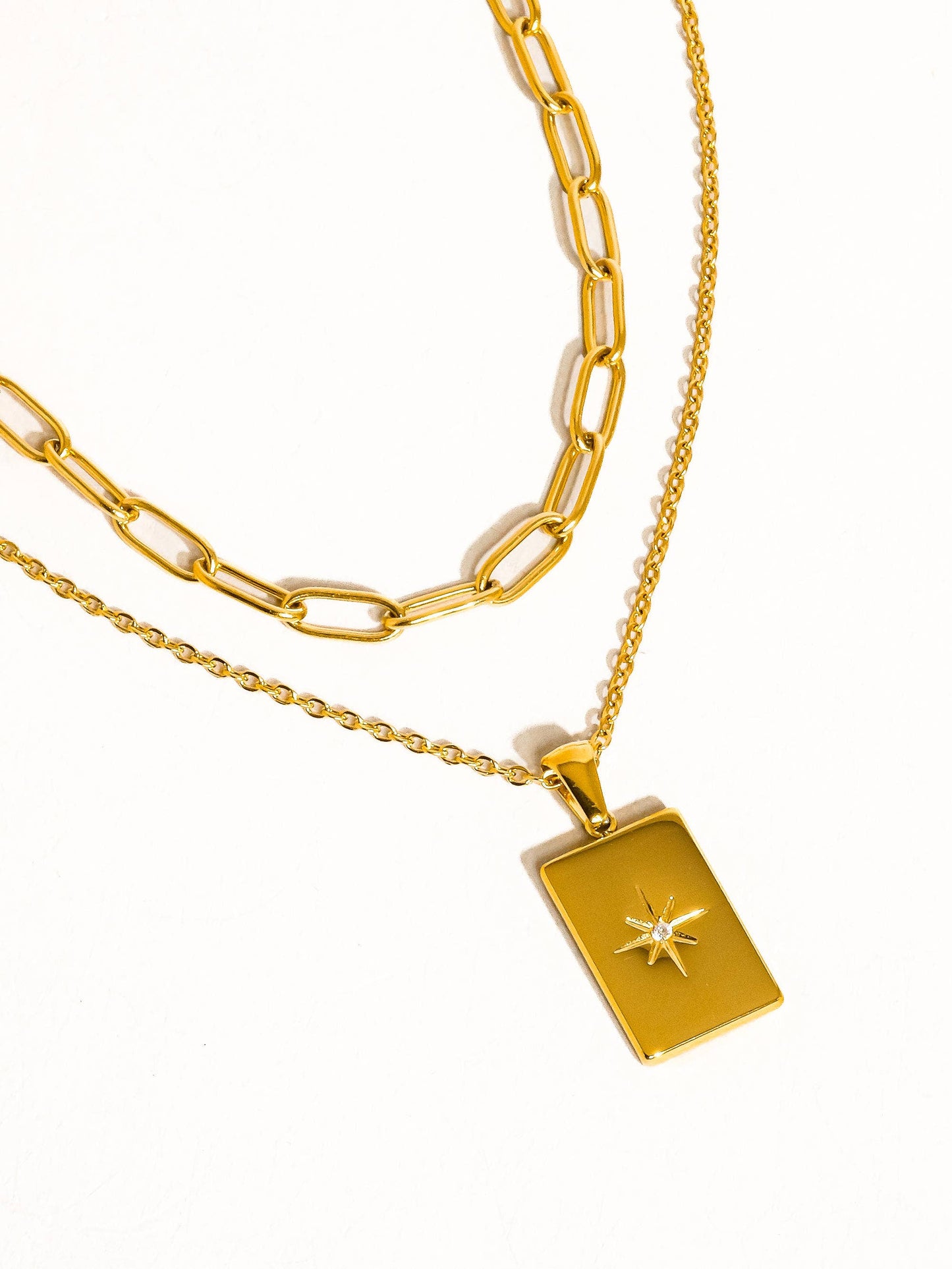 Gabin 18K Gold Non-Tarnish Layered Astro Chain Necklace