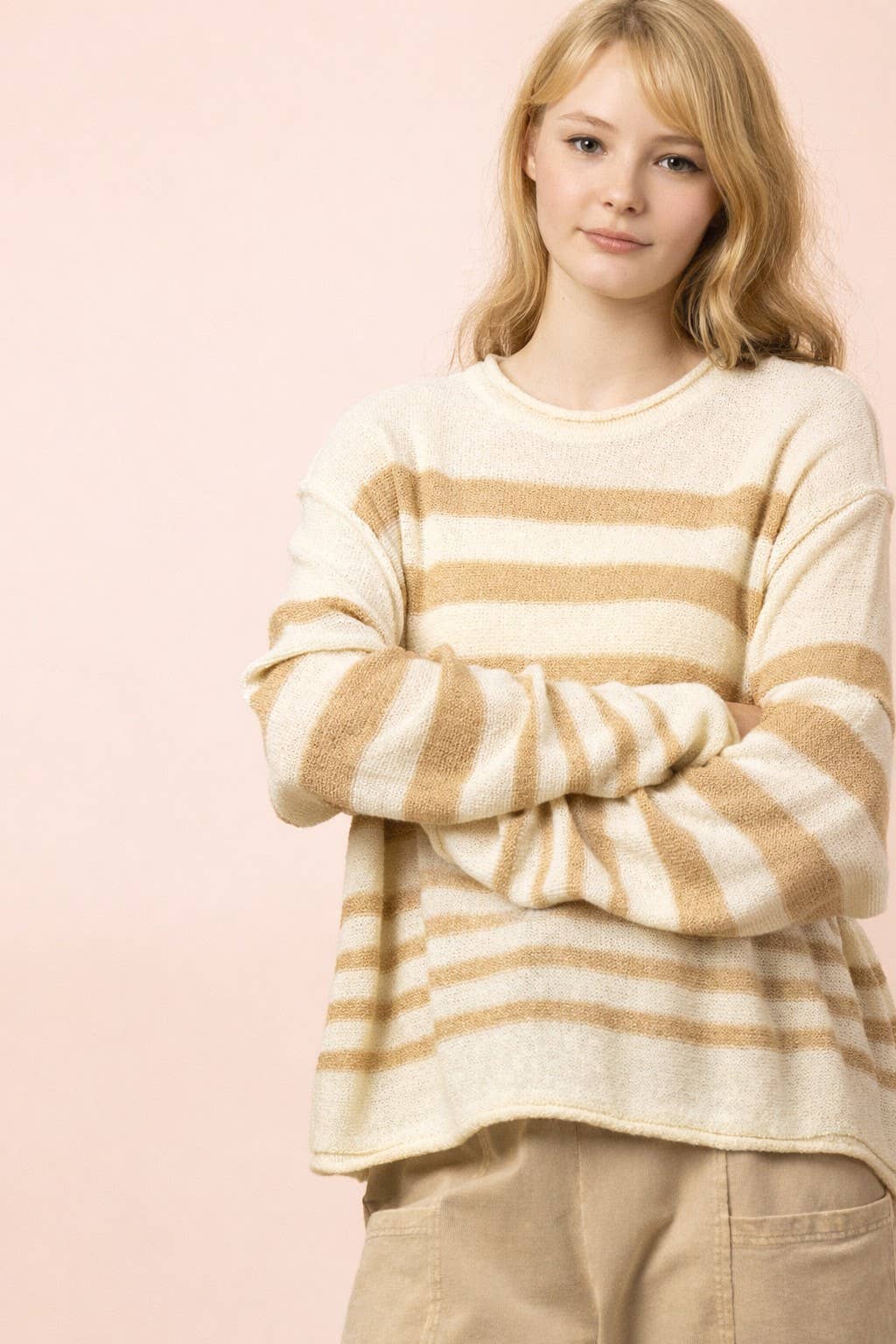 Stevie Striped Knit Summer Sweater Top