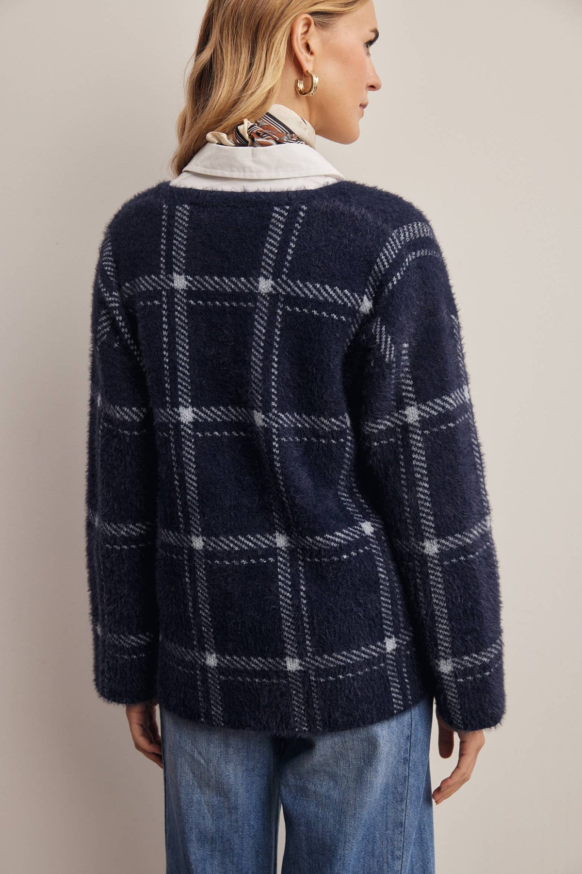 Amethyst Plaid Cardigan
