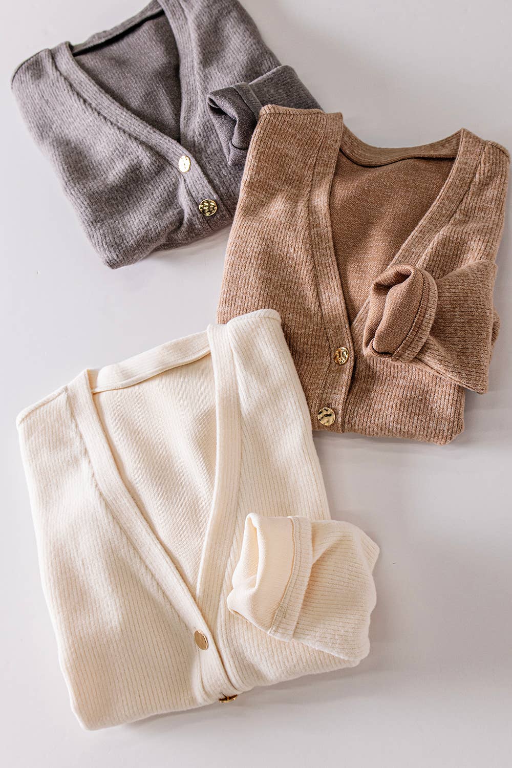 Aria Ribbed V-Neck Cardigan