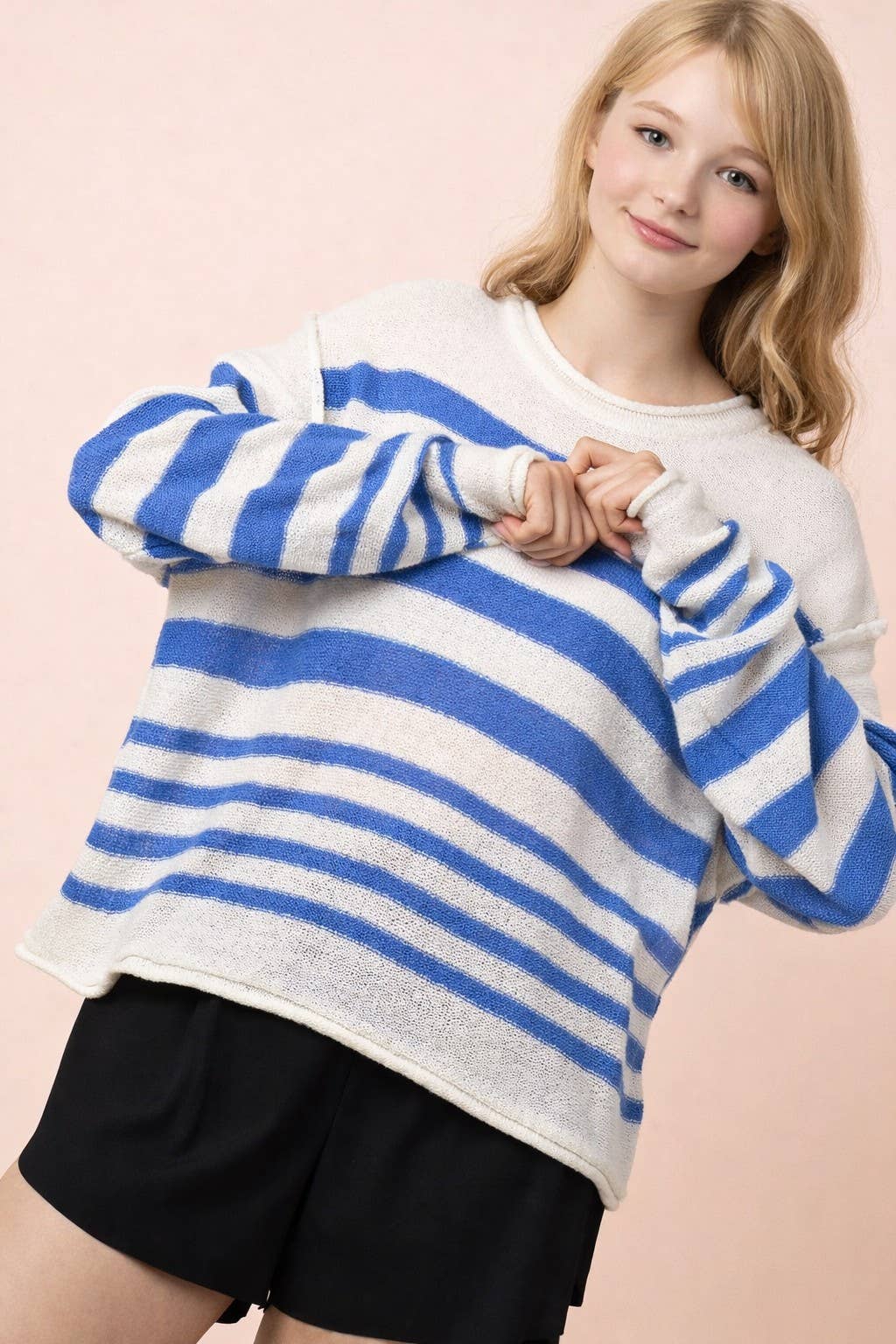 Stevie Striped Knit Summer Sweater Top