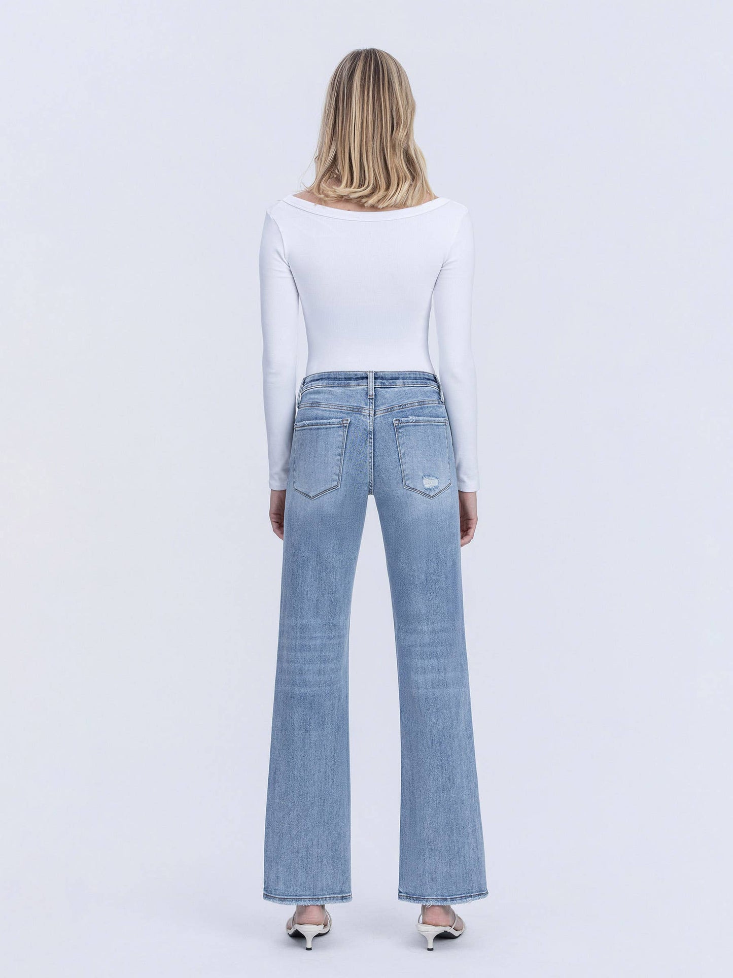 Mid Rise Light Wash Jeans
