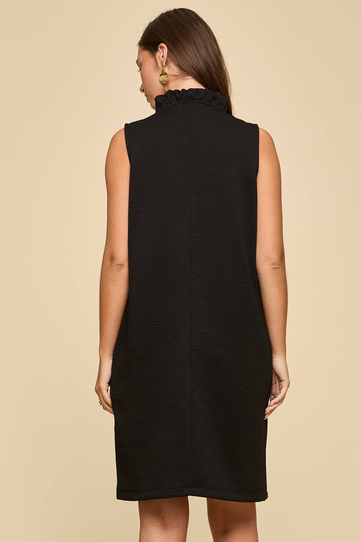 Mareena Jacquard Ruffle Dress