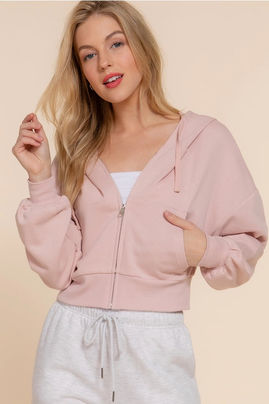pink zip up