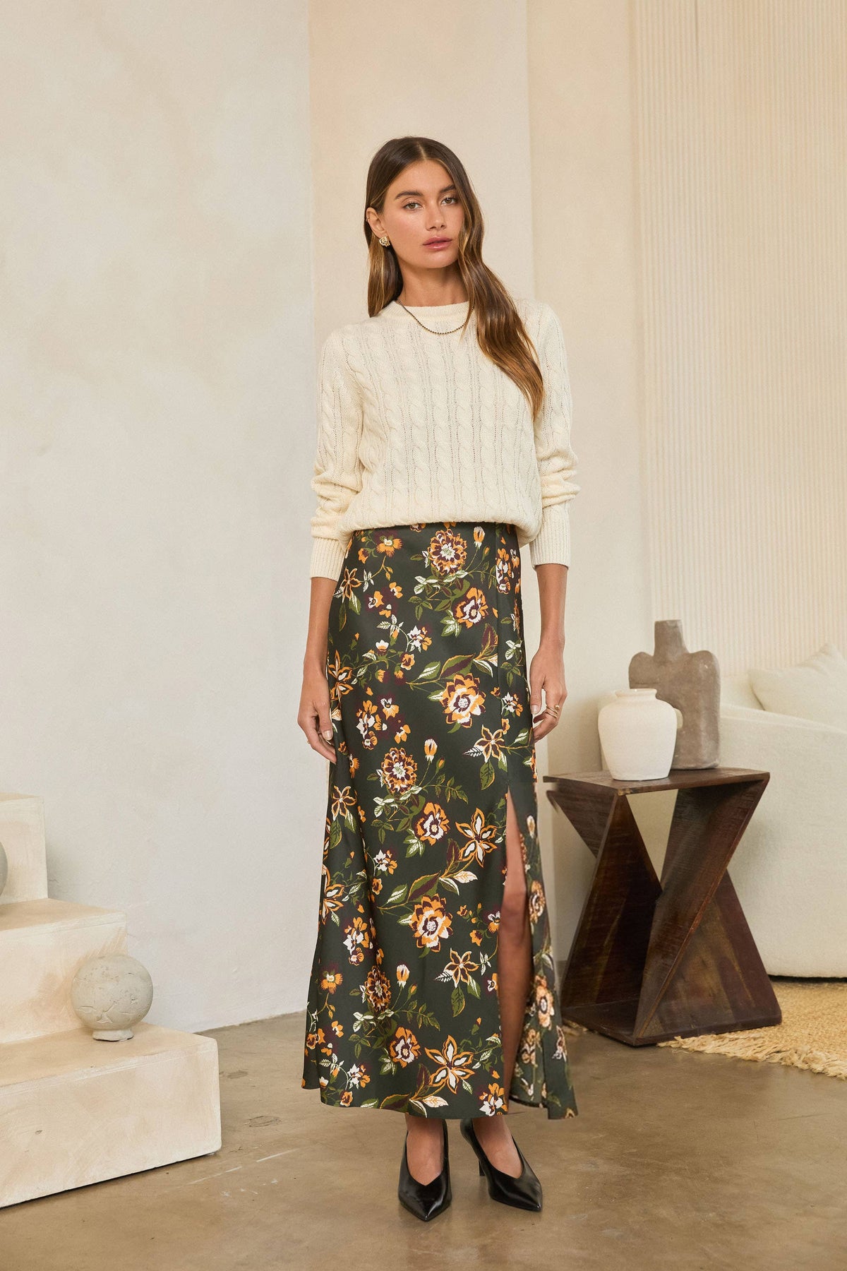 Lillian Satin Skirt