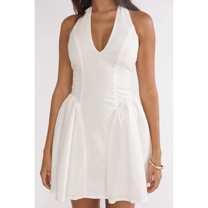 Hope Halter Mini Dress – Cardigan