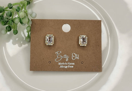 Rectangle Shape Post Earring