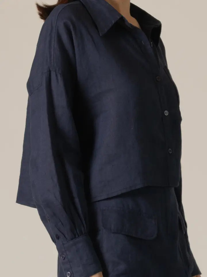 Faye Linen Button Up