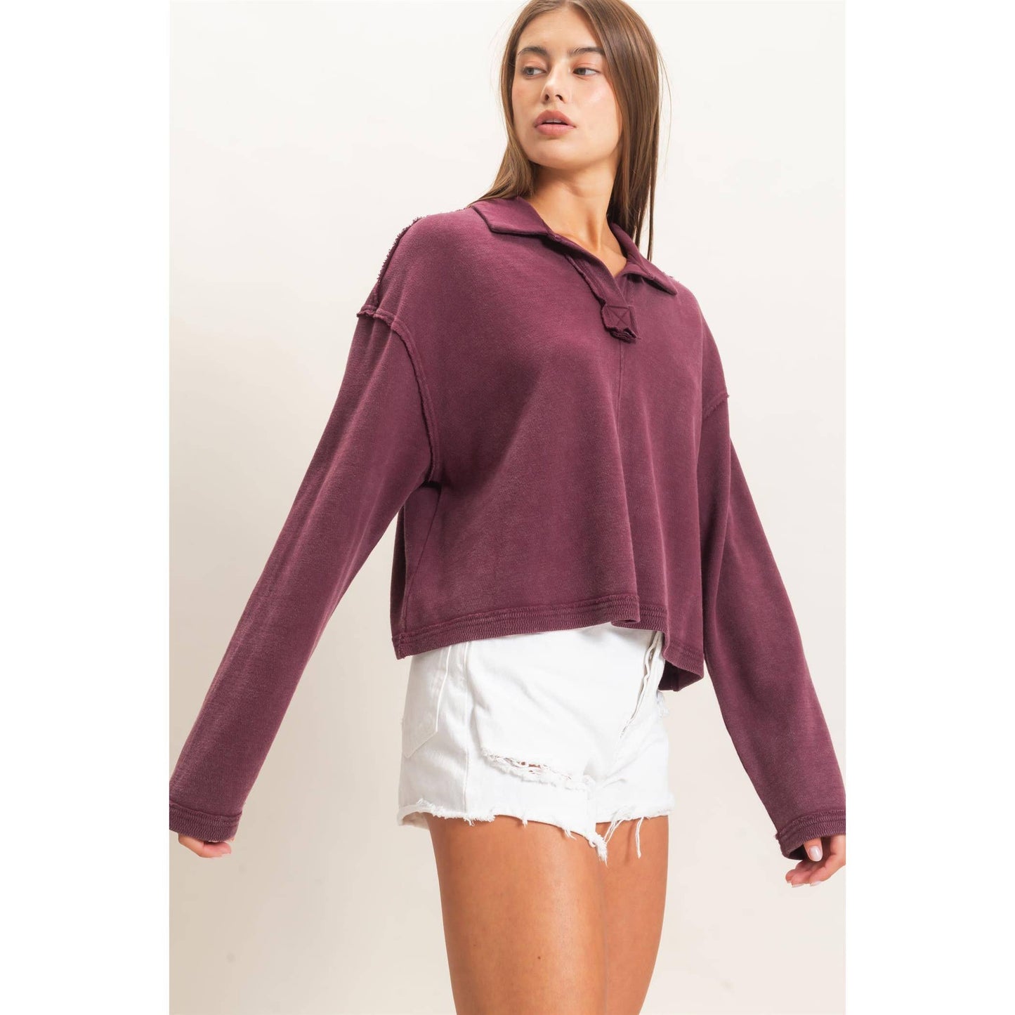 Mineral Wash Collar Top
