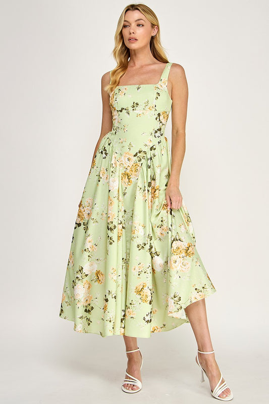 Priscilla Poplin Maxi Dress