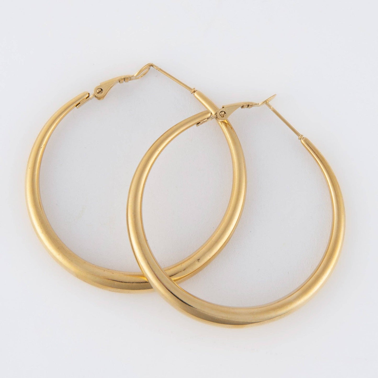 Waterproof Earrings Narelle Chunky Hoops in 18K Gold + Steel